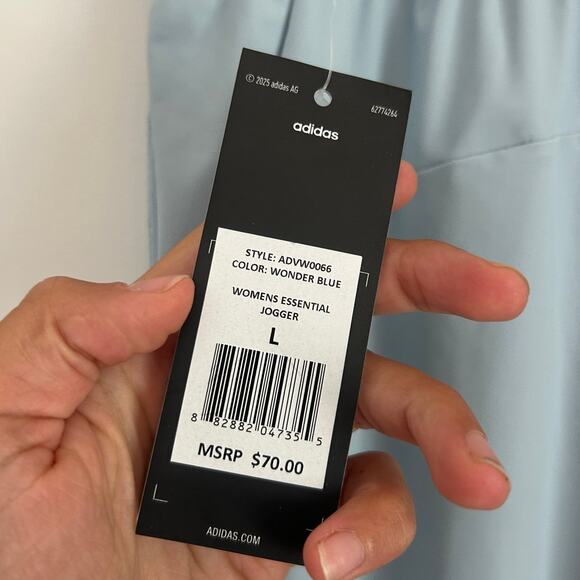 Adidas Women's Essential Jogger Pants - Wonder Blue - NWT Large - Picture 4 of 5